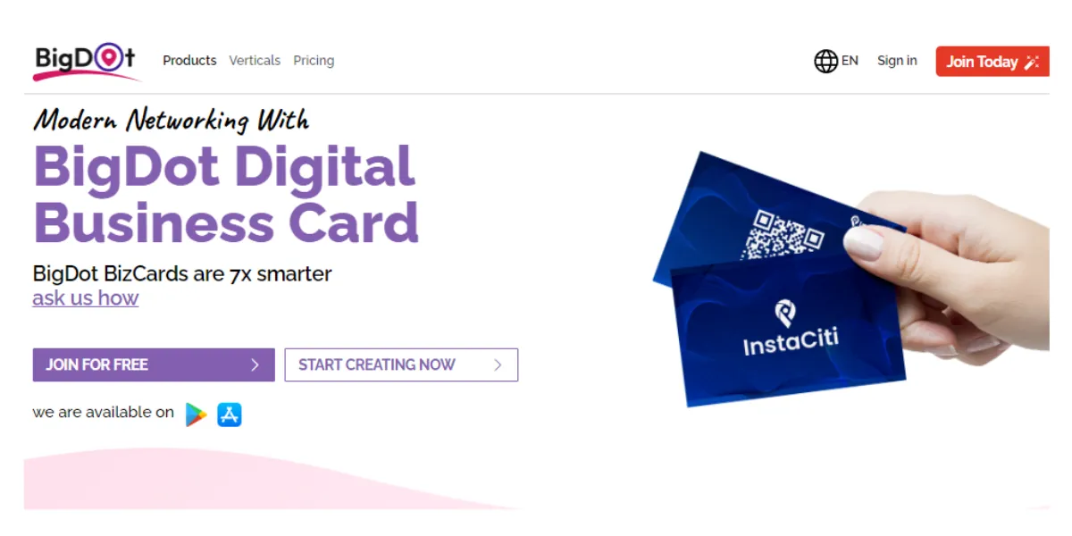 Features of Bigdot’s Digital Business Card Solution :