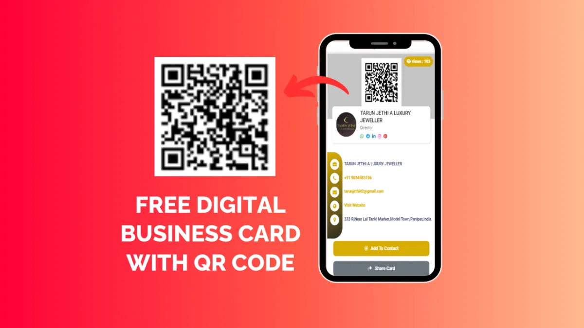 How to create a digital business card with QR code for free?